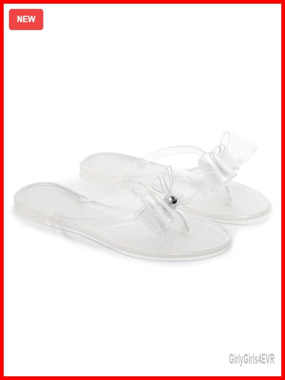 Women's Flip Flop Sandals Bow Jelly Shoes Waterproof Slip On Summer Slides
